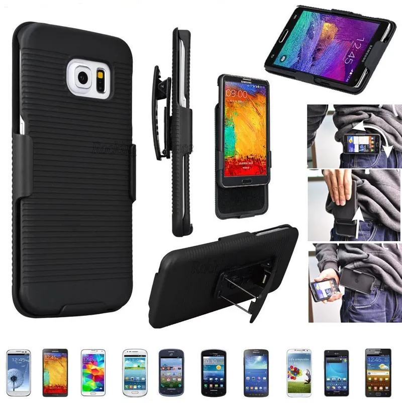 

Belt Clip Case Shell Holster Combo Man Case Back Cover for Samsung Galaxy S6 S7 Edge S8 Plus S8+ S5 S4 Note8 Note 5 4 3 Note9