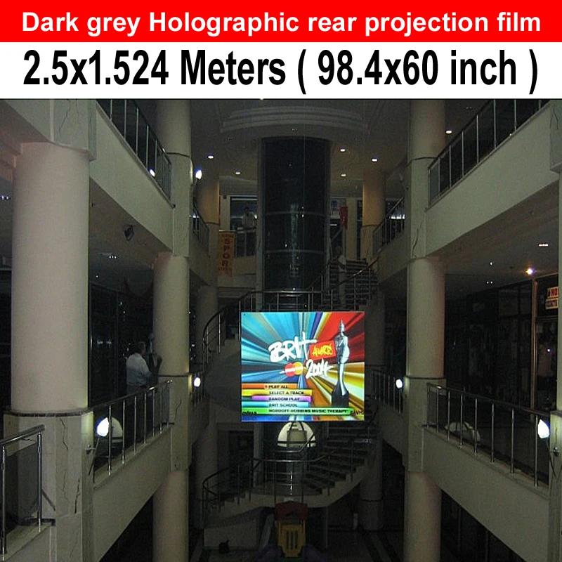 

Fast shipping High-resolution Adhesive Dark Grey Rear Projector Screen Film 1.524x2.5m