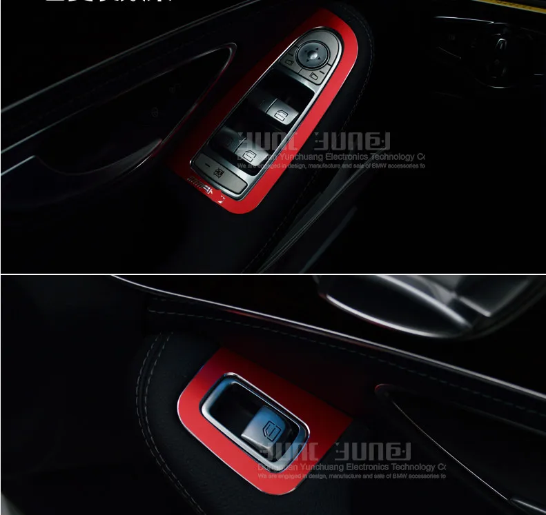 Аксессуары для Mercedes Benz W205 C Class C200 C300 C180 GLC GLC260 окна Стекло отделочное покрытие кнопки Хромовая автомобильная пленка для укладки волос