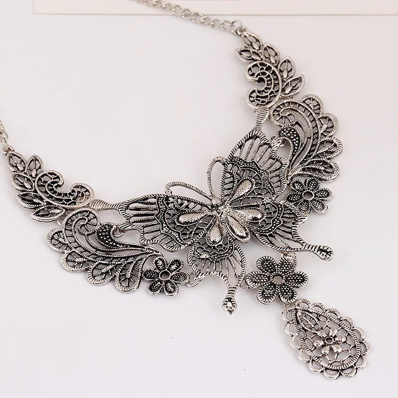 Женское Винтажное колье чокер в виде бабочки 4 цвета|statement necklace|necklace womenstatement choker |