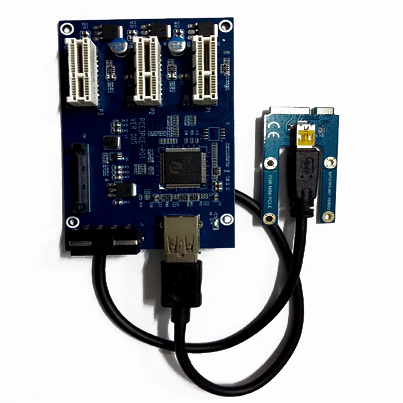 Мини PCIe pcie от 1 до 3 PCI слот Райзер карты Mini ITX к внешнему e слота адаптер порт