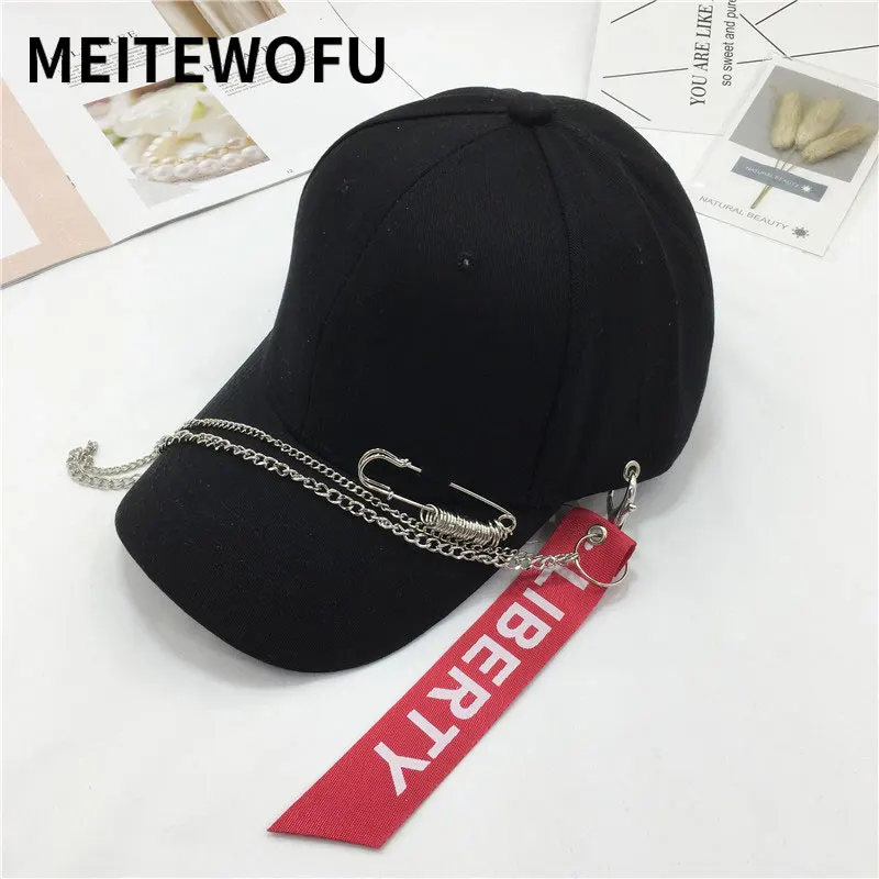 

Simple summer new style hot selling iron ring zipper Hats adjustable Baseball cap unipue style unisex Hip hop snapback cap hats
