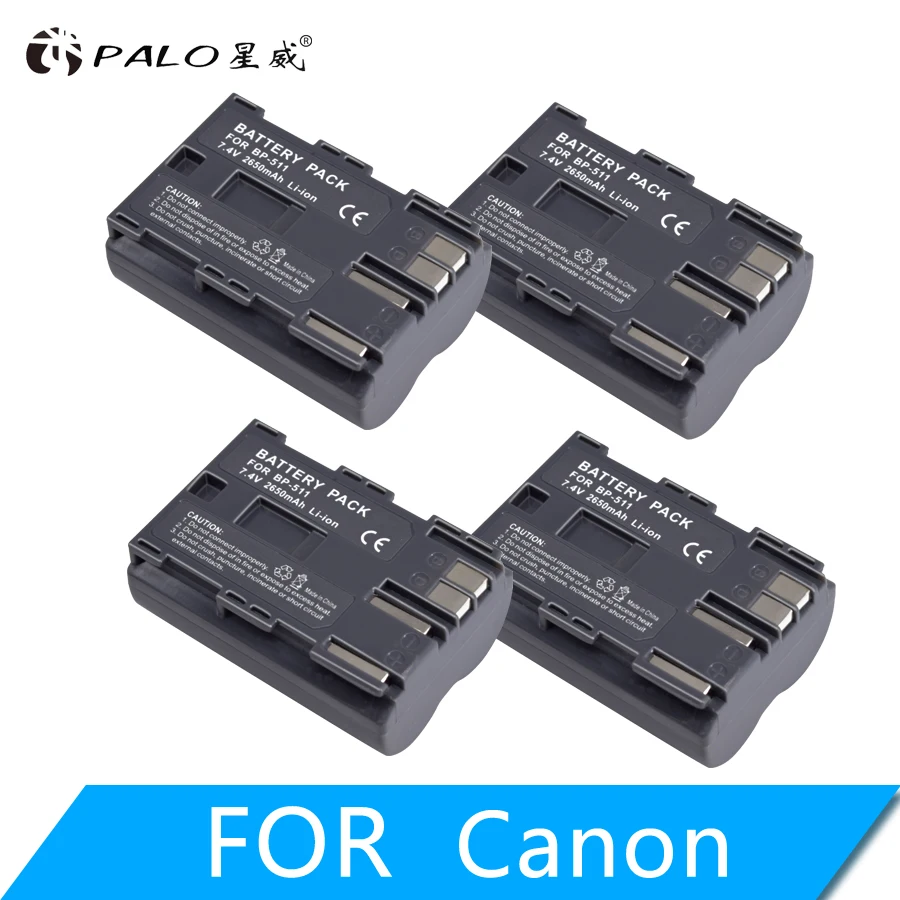 4 шт. батареи для камеры Canon EOS 40D 300D 5D 20D 30D 50D 10D G6 L10|Цифровые аккумуляторы| |