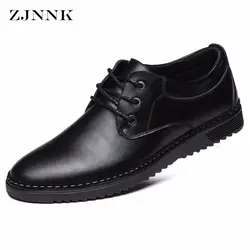 ZJNNK/классические мужские повседневные кожаные туфли на плоской подошве ручной работы, модные мужские туфли на шнуровке, chaussure homme zapatos hombres 3115