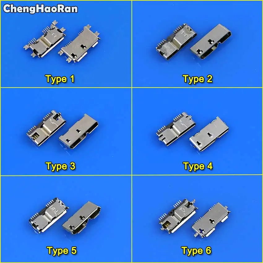 ChengHaoRan 2 шт. высокоскоростной 10Pin Micro USB 3 0 Женский SMD разъем SMT PCB пайка для
