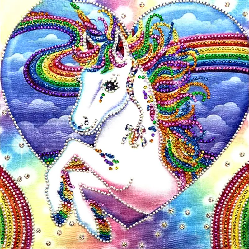 

Horse Heart 5D Special Shaped Diamond Painting Embroidery Needlework Rhinestone Crystal Cross Craft Stitch Kit DIY
