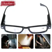 Чашма Мульти Сила СВЕТОДИОДНЫЕ Очки Для Чтения Очков Спектакль Диоптрий Лупа Свет