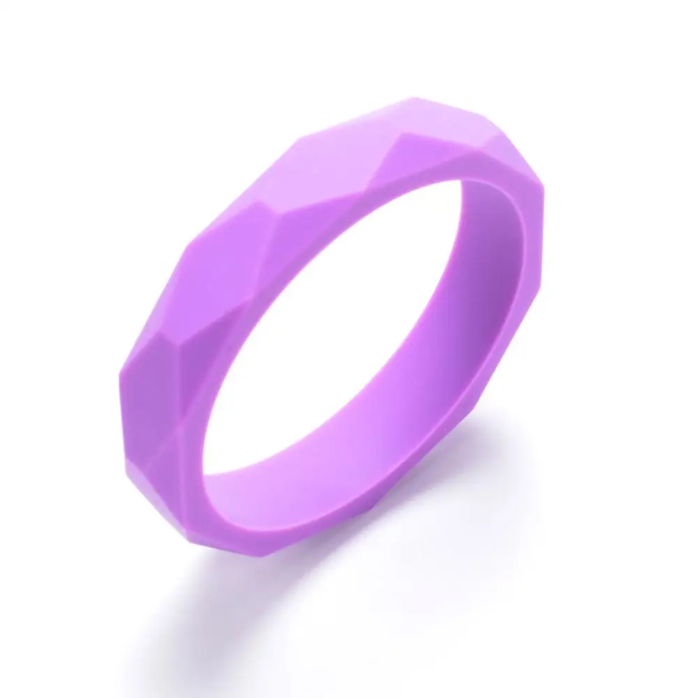 medium purple Модные женские туфли браслет 1 шт. силиконовые игрушки-прорезыватели для браслетов, детских прорезывателей для маленьких без добавления бисфенола А, Детские Жевательные Силиконовые Бусины - Цвет: medium purple