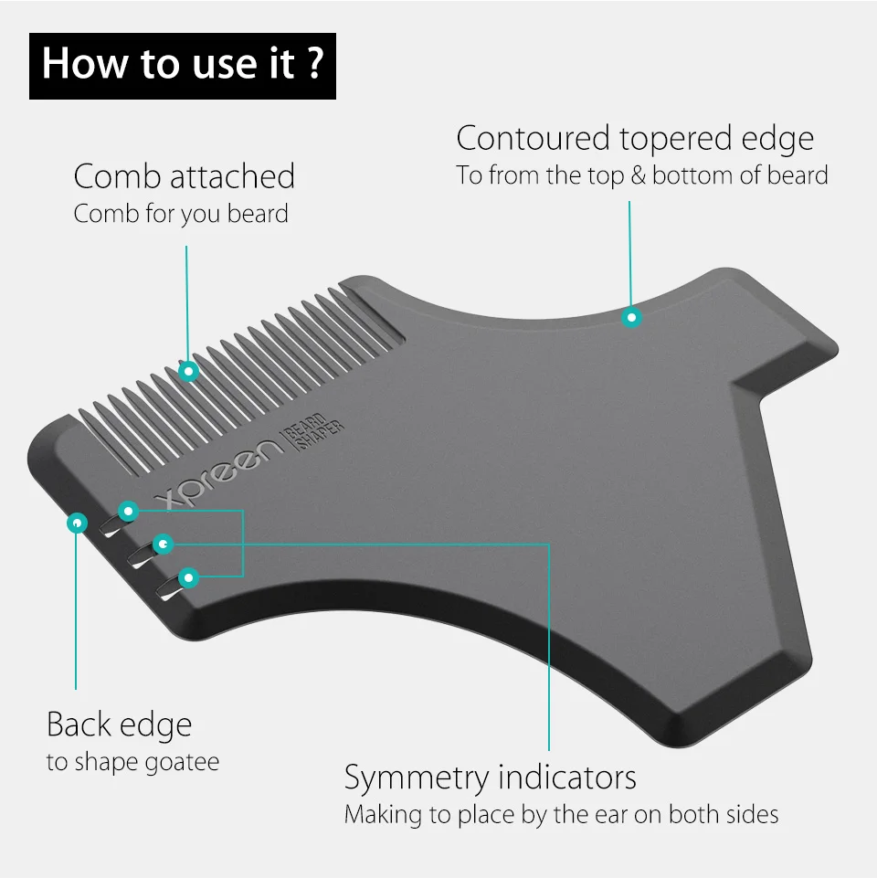2 шт., Xpreen, высокое качество, щетка для волос, расческа для бороды, для укладки, для придания формы, триммеры, расчески для мужчин, расческа для бороды, усы, челюсти, линия для укладки