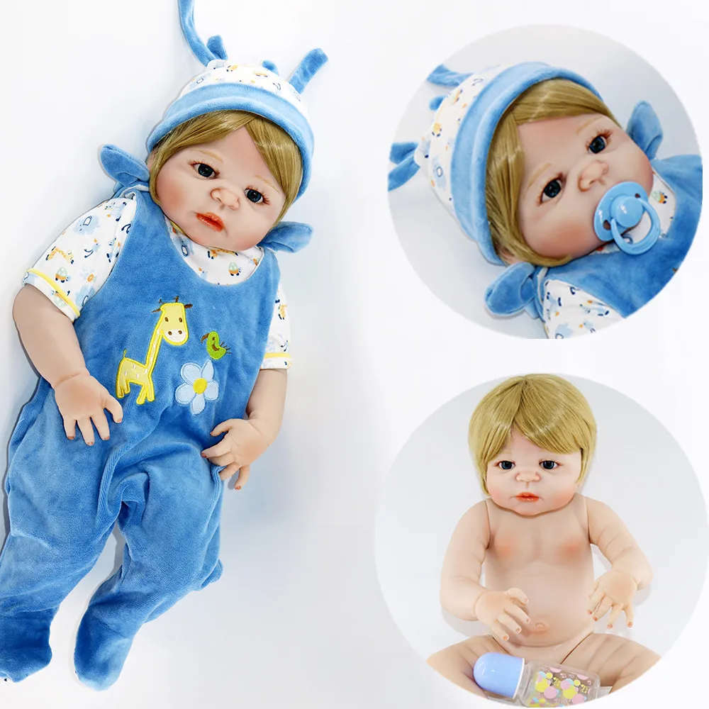 

22" 55cm 100% full body Silicone reborn babies dolls lifelike adorable Boneca boy bathe doll toddlers kids birthday gifts