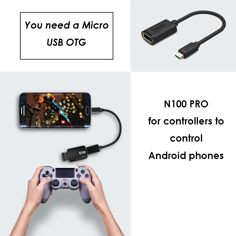 Адаптер преобразователя Coov N100 PRO 2019 для беспроводного контроллера PS4/Xbox One на