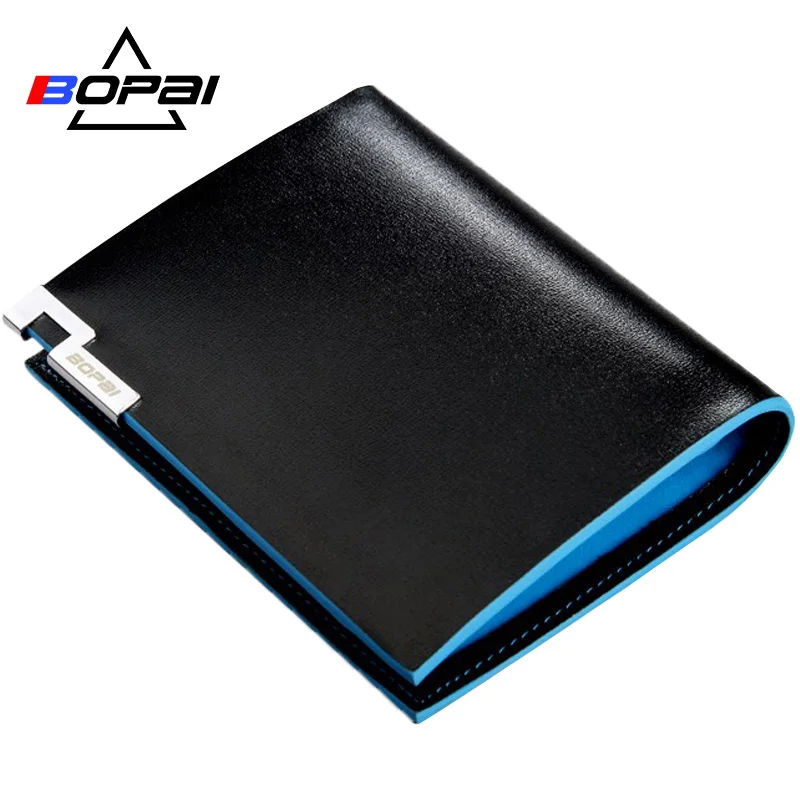 BOPAI Genuine Leather Short Purse Soft Genuine Cowhide Men Leather...