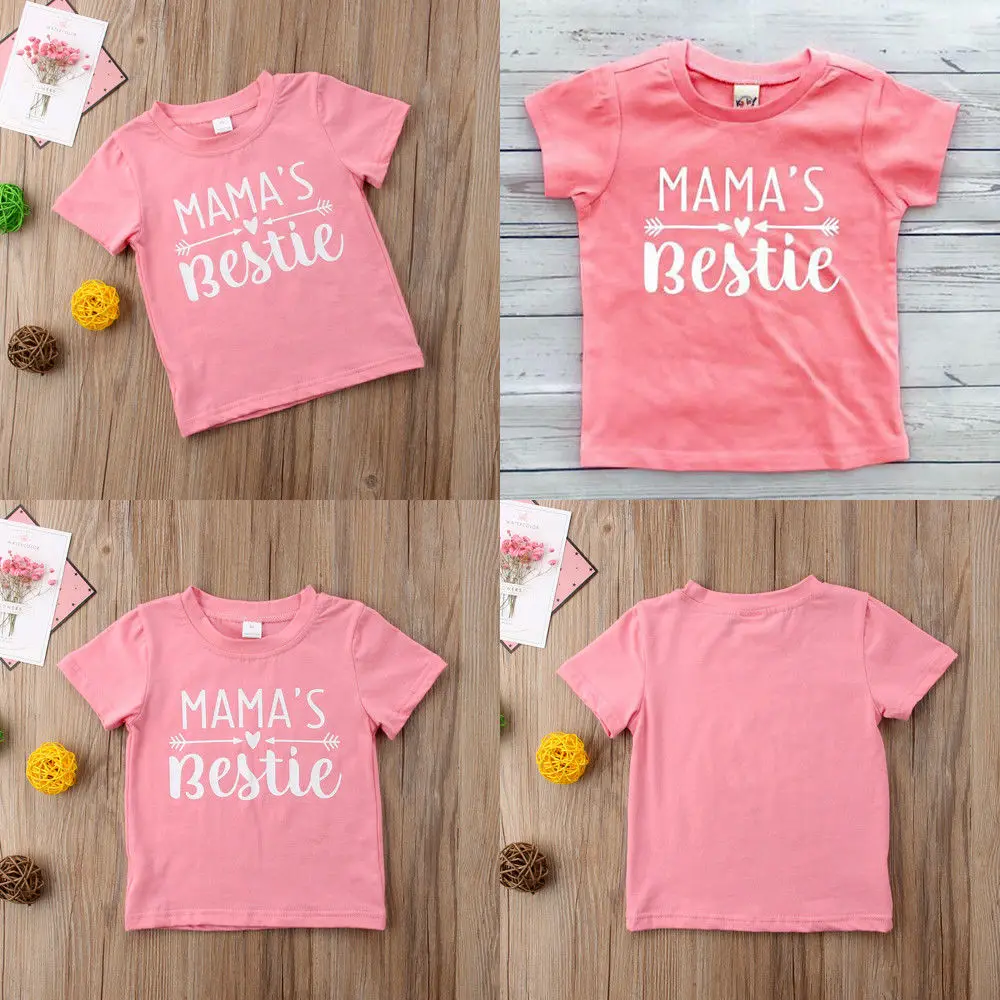 PUDCOCO Toddler Kids Girl Baby Cotton MAMA�S Bestie Print