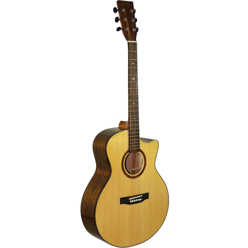 High quality solid wood guitar 41 inch spruce wood panel acoustic