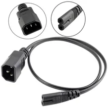 IEC C14 к C7 UPS удлинитель IEC C14 к C7 Мощность жильный кабель C14 C7 разъем Мощность удлинитель 0,3 м 0,6 м 1 м 2 м Длина