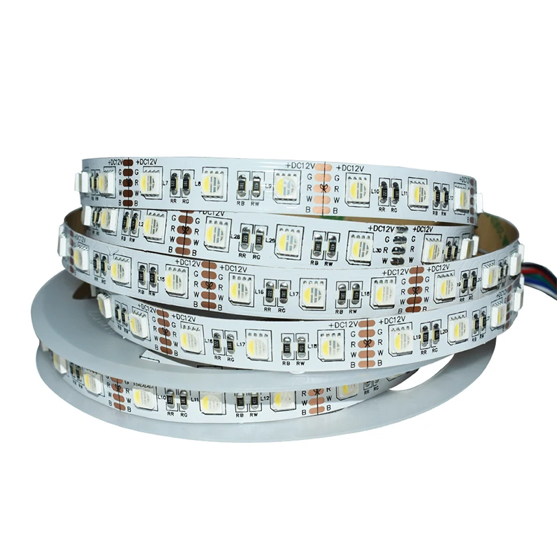 

5m DC 12V RGBW RGBWW LED Strip Lights 4 in 1 SMD 5050 60leds/m 5 Pin Connector Flexible Diode Tape for home holiday Decoration