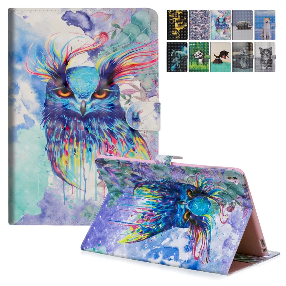 

For Funda iPad Pro 9.7 inch Tablet Case Cover Fashion Pattern Folio Leather Protective with Auto Sleep/Wake Smart Stand Cases