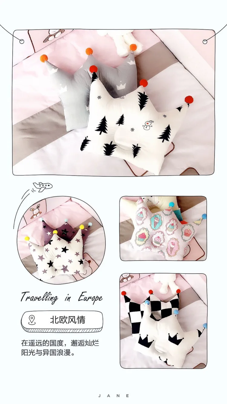 Baby Pillow Newborn Anti Roll Mother & Kids Baby Bedding Anti Flat Head Baby Pillow Decoration Room Kid Nursing Shaping Pillow (14)