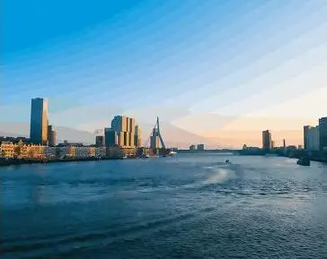 We130247 Rotterdam Skyline Bridge Modern City