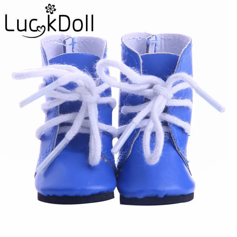 LUCKDOLL/однотонные сапоги с ремешками, подходят для 14,5 Дюймов, американская кукла, Велли, аксессуары, игрушки для девочек, поколение, подарок - Цвет: N1316