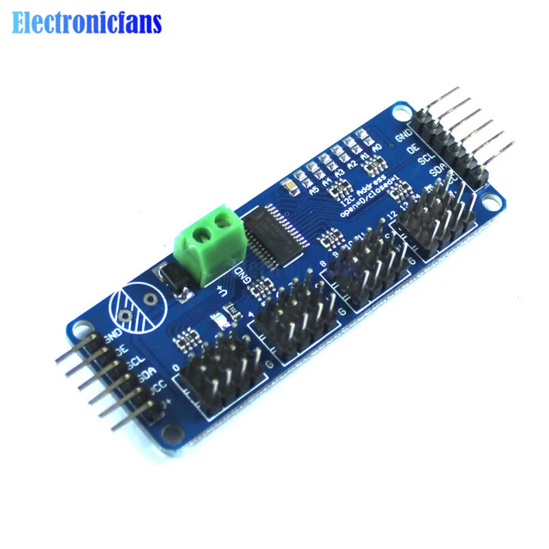 

16 Channel 12-bit PWM/Servo Driver-I2C Interface PCA9685 Module For Arduino Raspberry Pi Shield Module Servo Shield DIY