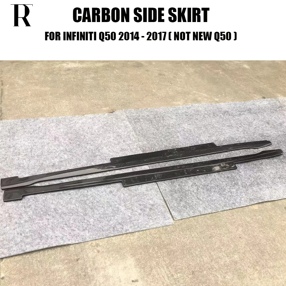 

Q50 Carbon Fiber Side Bumper Skirt for Infiniti Q50 2014 2015 2016 S Style Q50 Side Skirts Bodykit