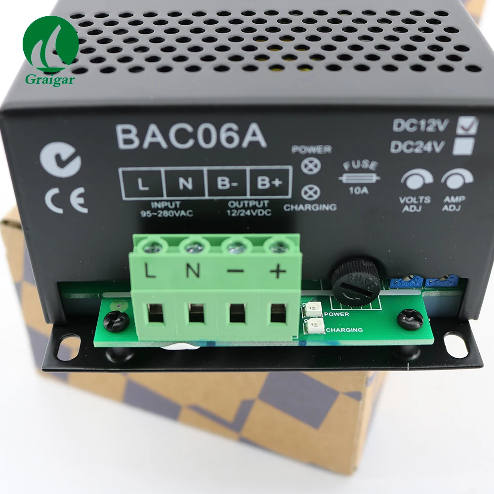 

High Quality Smartgen Battery Charger BAC06A-12V 24V With Short Circuit and Reverse Connection Protection