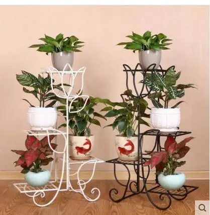 

Four - layer flower stand, iron, multi - layer