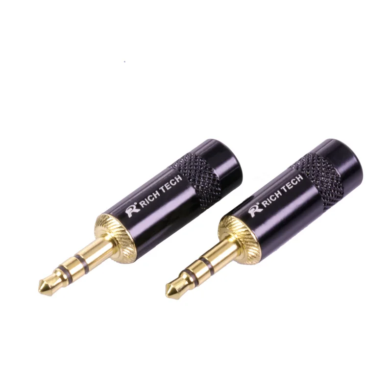 50pcs Stereo Jack 3 5mm Gold Plated 3 5mm Plug Connector Soldering type for earphone microphone headphone repairing DIY