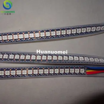 

Addressable 2m 144LEDs/m DC5V WS2813 RGB full color led pixel strip;waterproof in silicon tube;IP66,with 144pixels/M;BLACK PCB