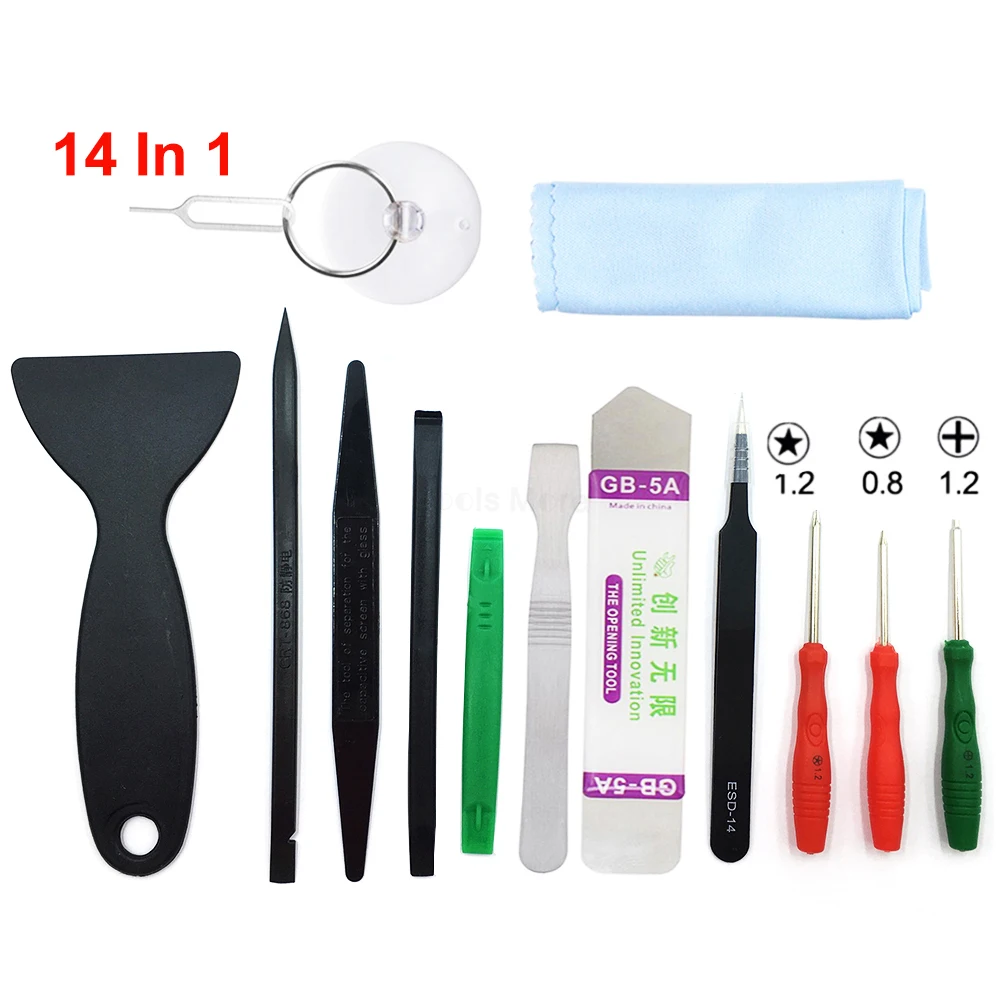 Шт. 14 шт. Phillips 1,2 Pentalobe 0,8 1,2 точность отвёртки комплект Открытие Прай Repair Tool Kit для Apple iPhone Android смартфон