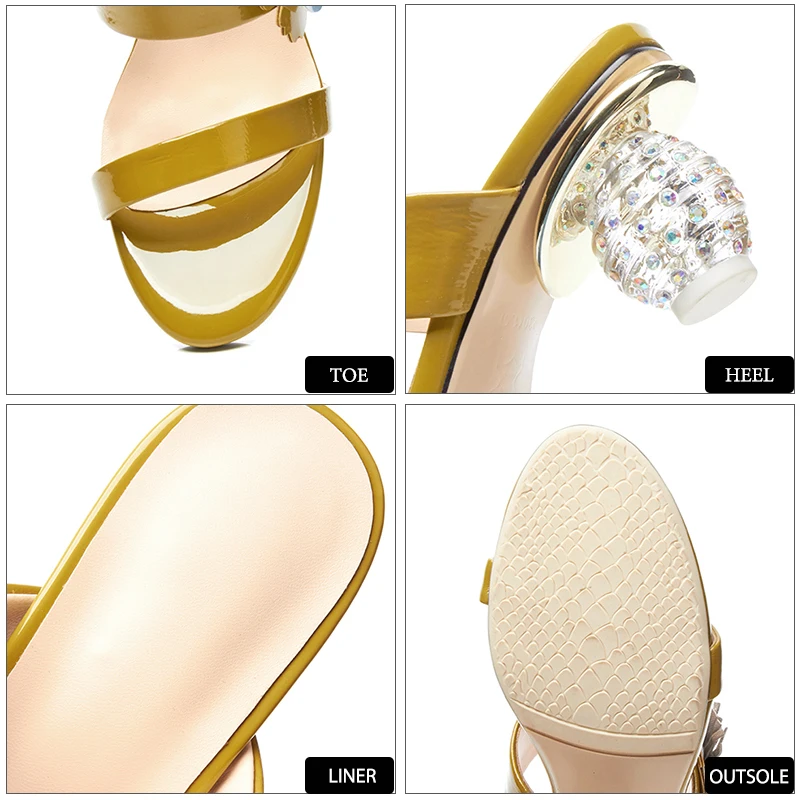 Bout Dames Femmes Ouvert Sur Chaussures Glisser Vache Mode Mules À Talons Pantoufles Haute Wetkiss 2018 Cristal Blanc Cuir En Diapositives jaune Nouveau D'été De Fleurs q7wn6IO