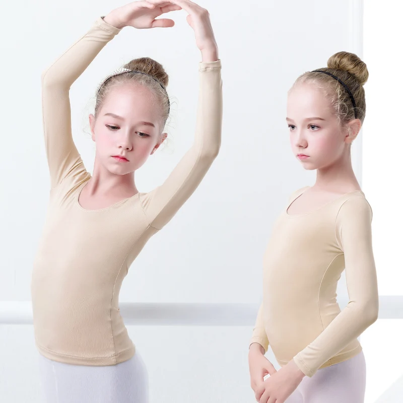 

Girls Adult Nude Ballet Dance Clothes Soft Comfortable Underwear Microfiber Body Shaping Warmer Ballet Tops