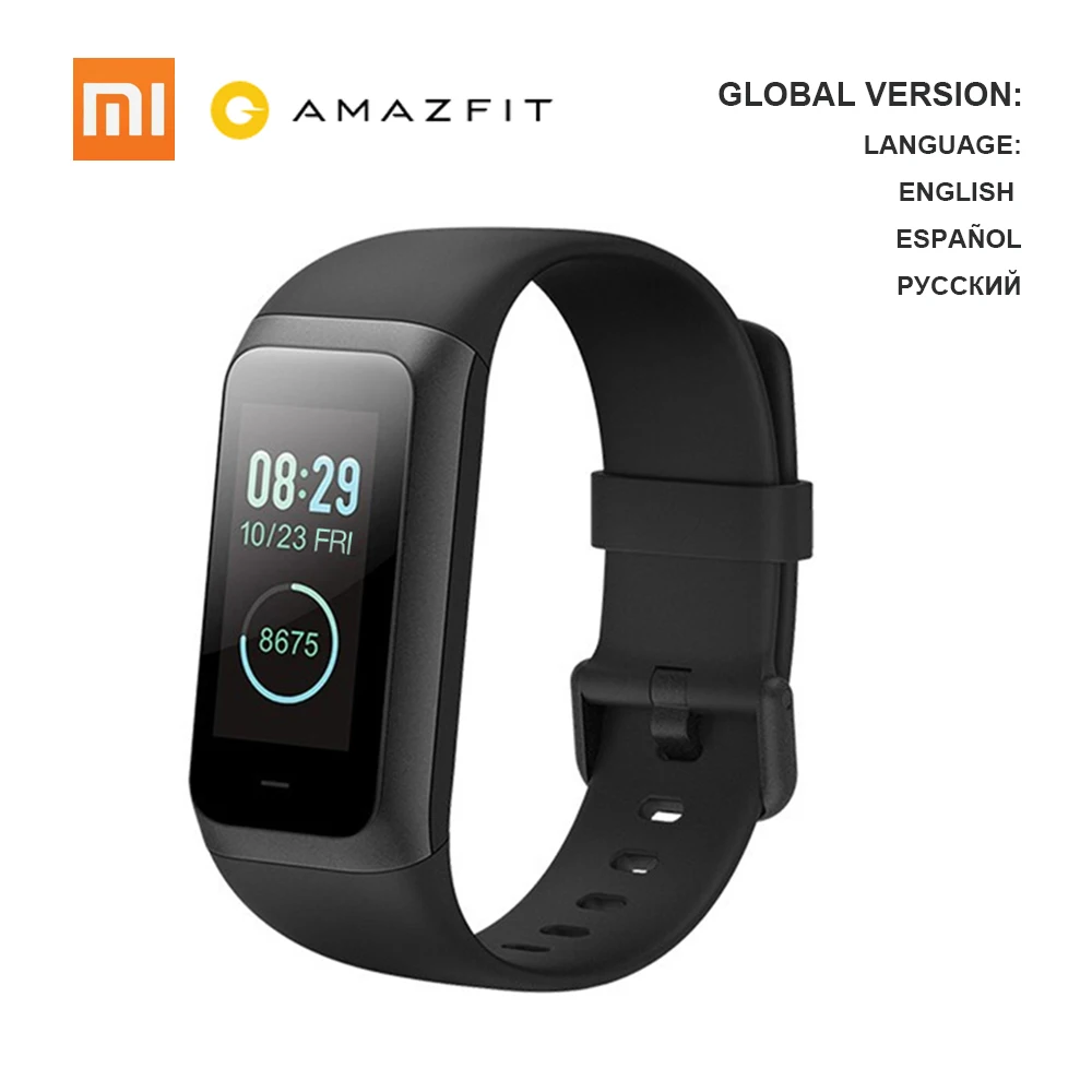 

Global Version Xiaomi Huami Amazfit Band 2 5 ATM Waterproof Smart Bracelet 2.5D Color IPS Screen Wirstband For Android iOS