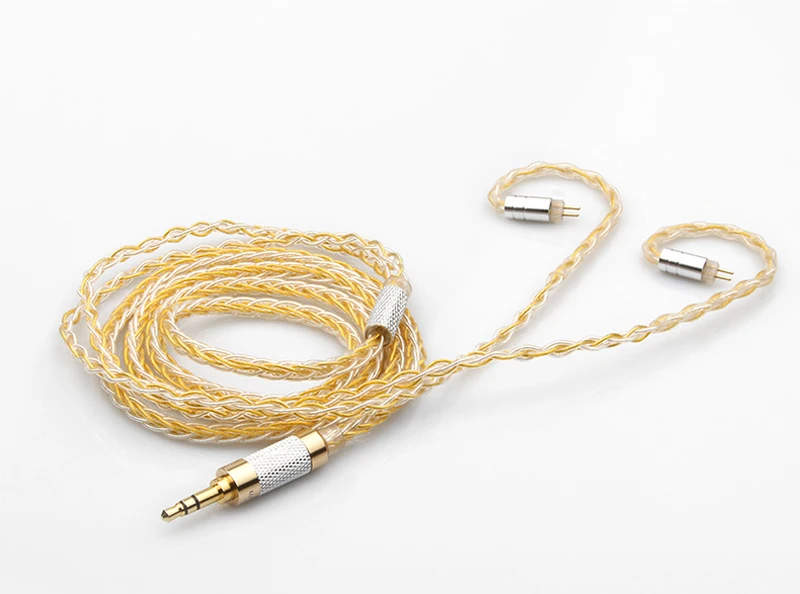 Лампа указателя 8 Core MMCX кабель 3,5 мм 2,5 мм штекерь баланса для Shure SE215 SE535 SE846 0,78 мм 0,75 мм 2 Pin ZS3 ZST W4R Серебряный посеребренный кабель для наушников