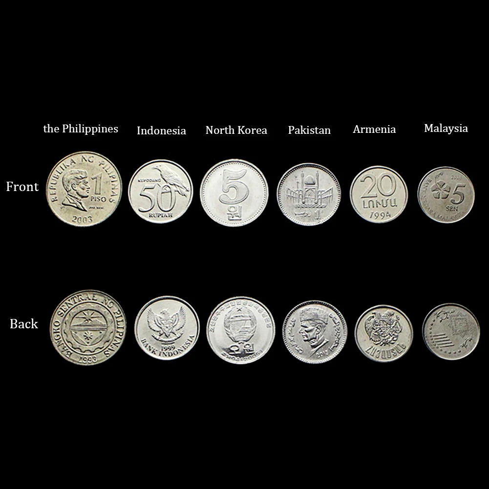 30 Copy Coins Collection Set From World 30 Countries Size 15-25mm Asia Africa America Europe Free Shipping BTC108