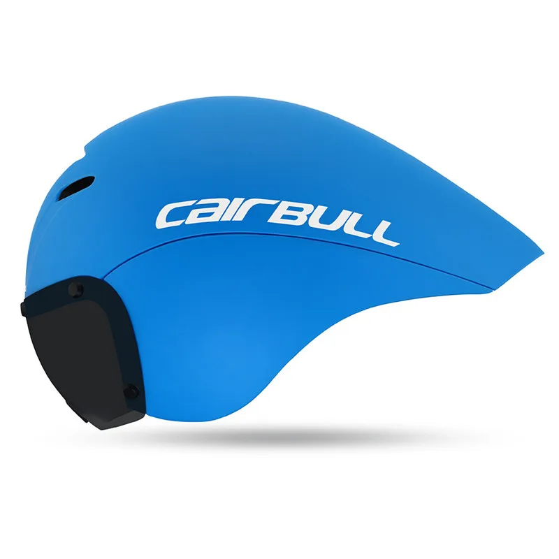 340 г, длинный хвост, Aero TT, дорожный велосипедный шлем, очки для езды на велосипеде, спортивный, безопасный, гоночный шлем TT, в форме, для шоссейного велосипеда, очки, шлем - Цвет: Синий