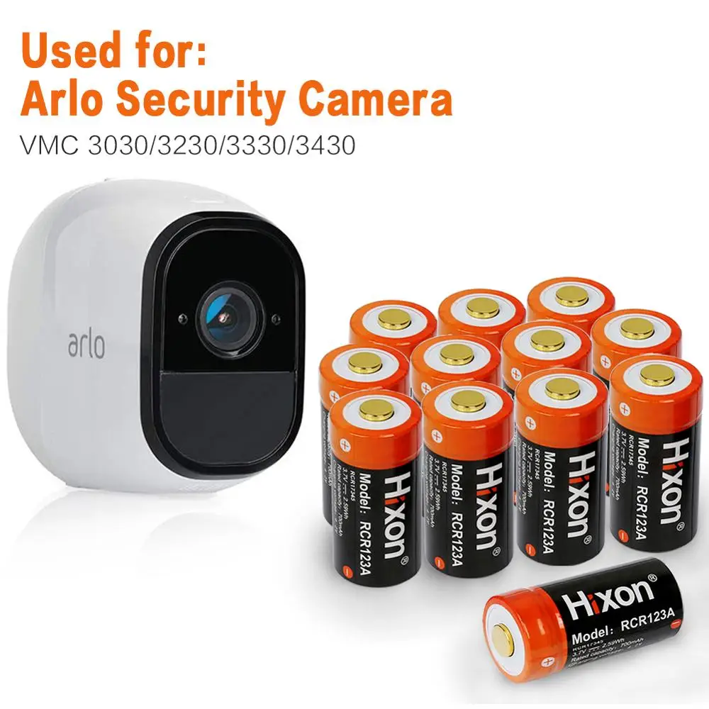 12 шт. RCR123a 700 мАч 16340 перезаряжаемая батарея для HD камеры Arlo и Reolink argus 3 7 в cr123a