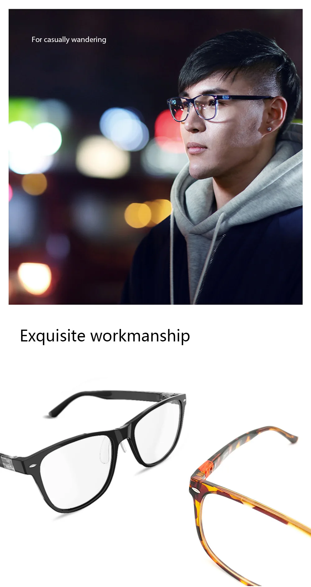 Qukan B1 Photochromic Anti Blue ray Protect Glasses Detachable Anti-blue-rays Protective Glass w1 updated unisex