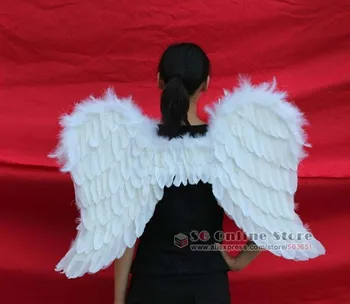 

EMS Free shipping Bridesmaids' beautiful ornament decoration accessory white angel wings wedding props Pure handmade