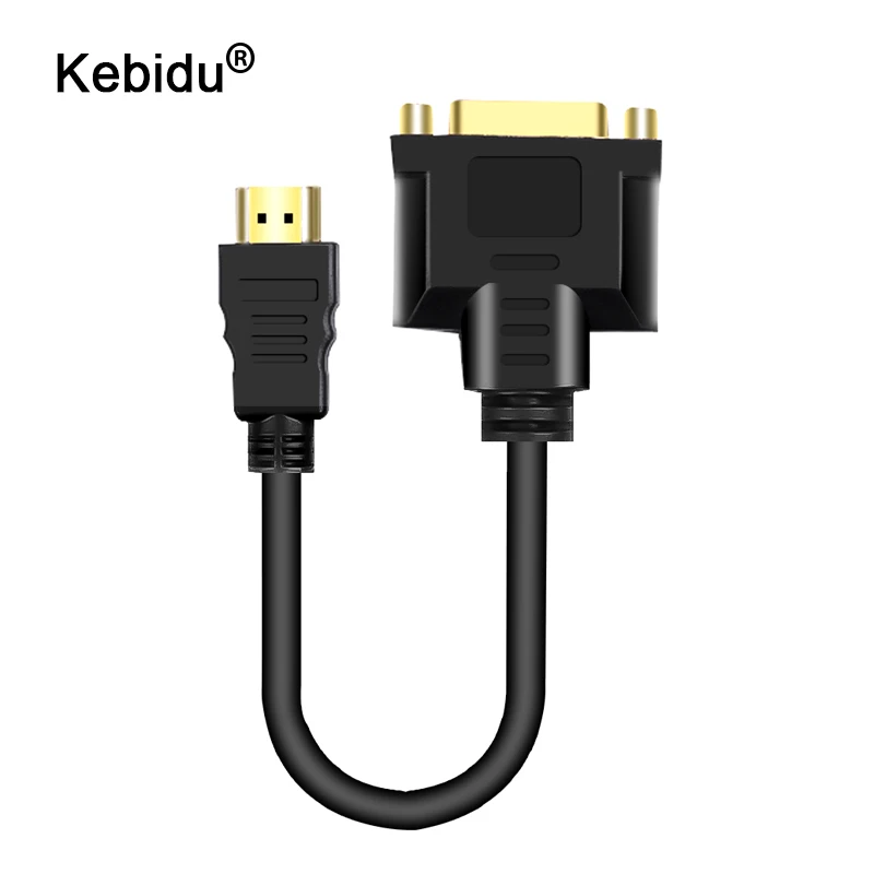 Адаптер kebidu HDMI DVI (24 + 5) штекер гнездо адаптер преобразователь кабель Поддержка 1080P