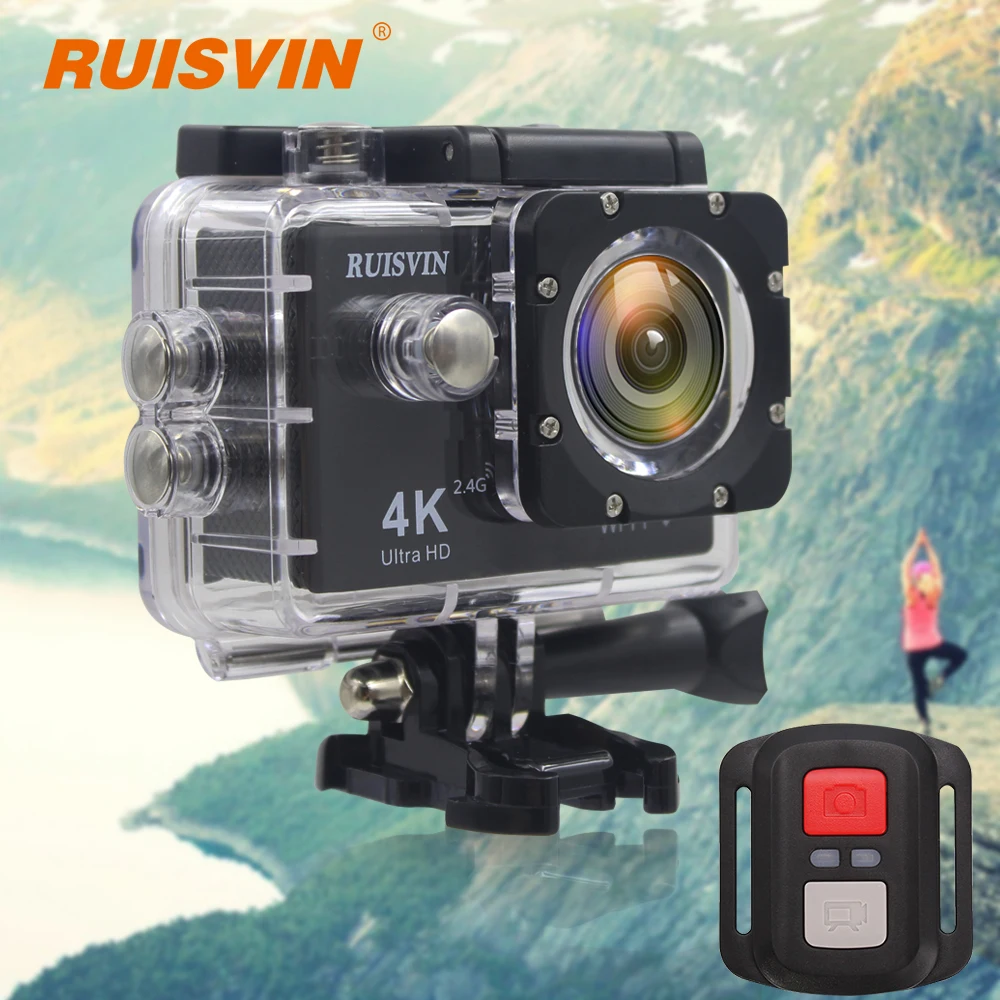 Ruisvin 4 К Wi Fi камера действий H9R 1080 P Full HD WIFI 2.0 &quot170D объектив подводной Go