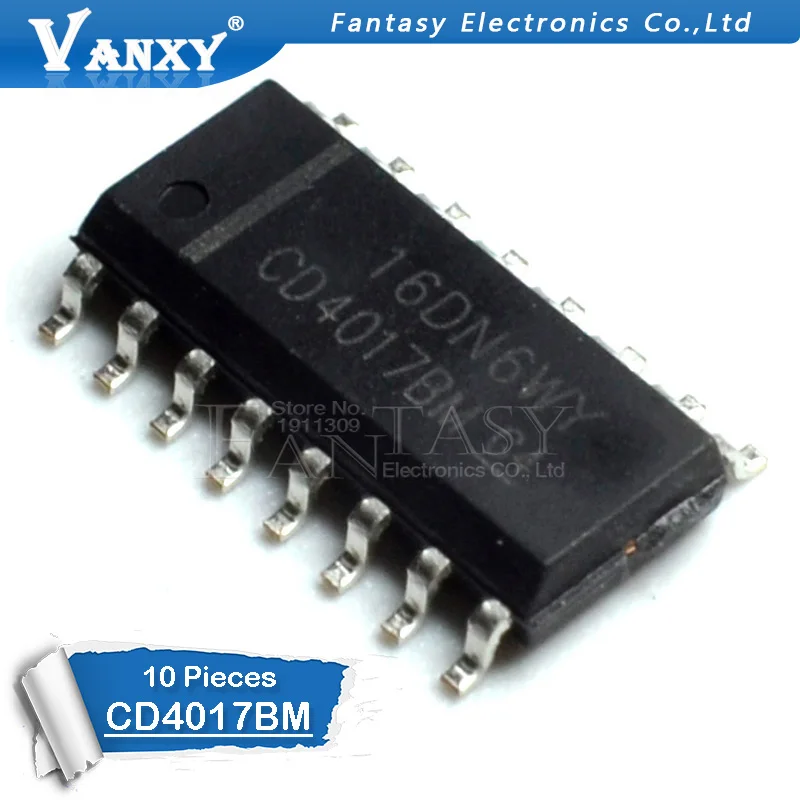 10 шт. CD4017BM SOP16 CD4017 SOP CD4017BM96 HEF4017 HEF4017BT SMD HCF4017|ic cd4017|smd icic smd |