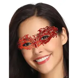 Красная кружевная маска для глаз, сексуальная Танцевальная Маска для вечеринки Хэллоуин, маскарадная Женская Маскарадная маска, горячая