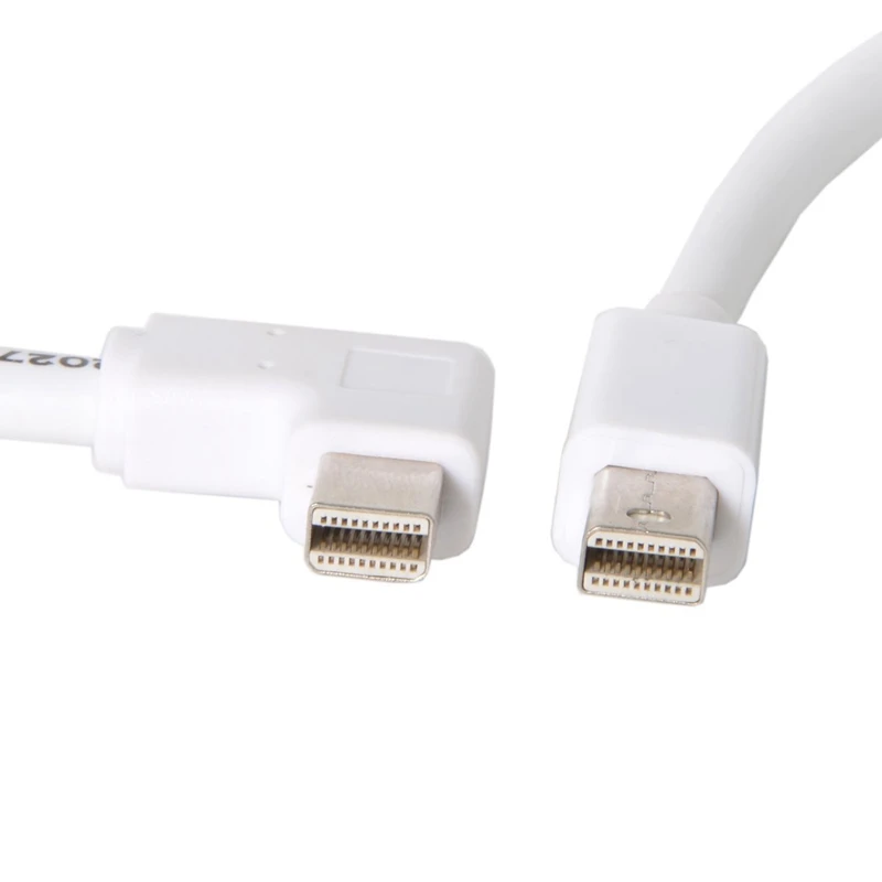 Под прямым углом 90 градусов Mini DP DisplayPort Удлинительный кабель со штыревыми