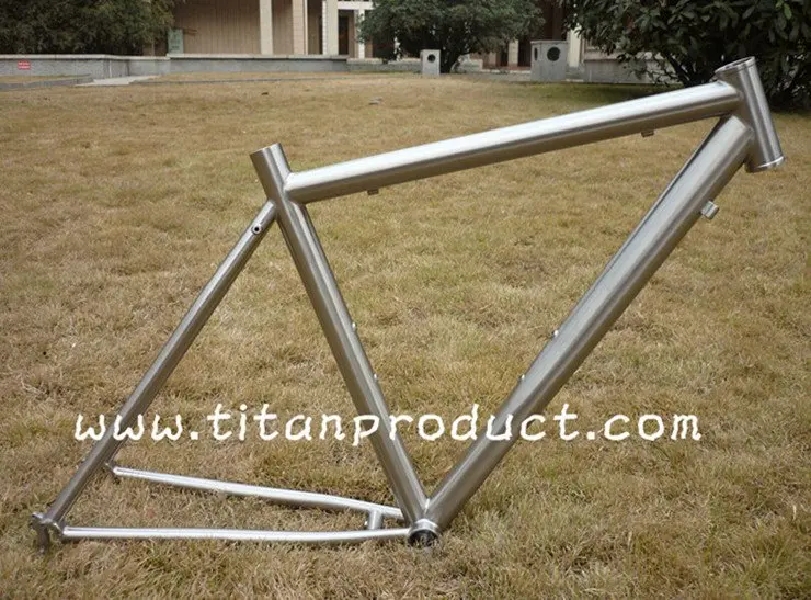 Top New Dropouts Style!!! Titanium Bicycle Frame Cyclocross Frame (with Mudguard and Rack Mounts) 0