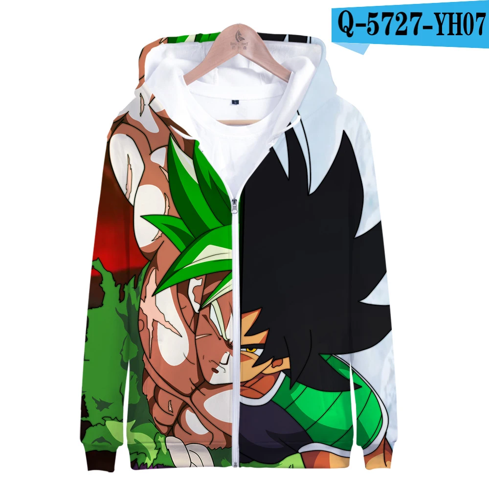 as picture Горячие Dragon Ball мужские толстовки на молнии/женские толстовки с капюшоном Dragon Ball Z Super Broly на молнии с капюшоном аниме Гоку мужчины s загрязнители - Цвет: as picture