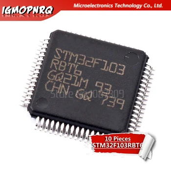 

10PCS STM32F103RBT6 LQFP64 STM32F103 QFP64 QFP ARM new and original IC