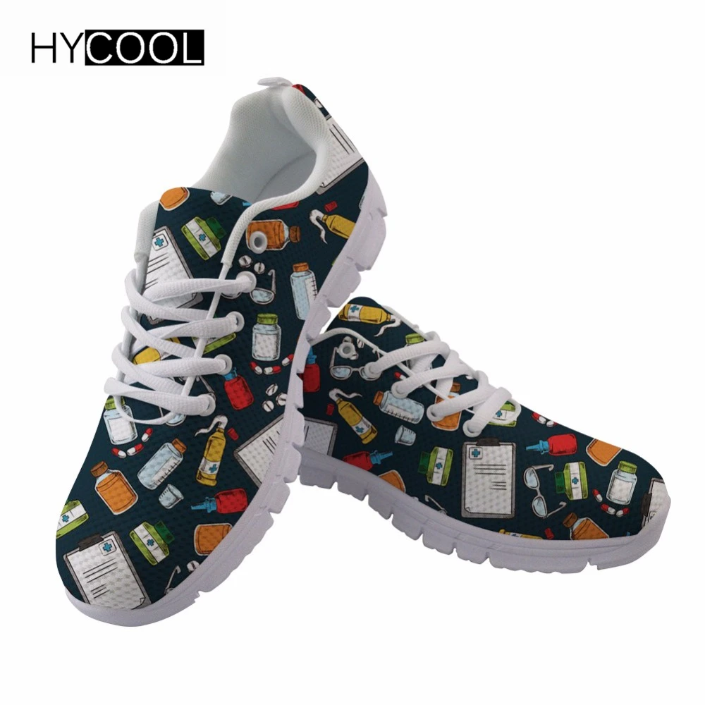

HYCOOL Women Running Shoes Ourdoor Sneakers for Woman Sports Light Shoes Pharmacy Pharmacist Pattern Health Female Walking Shoes