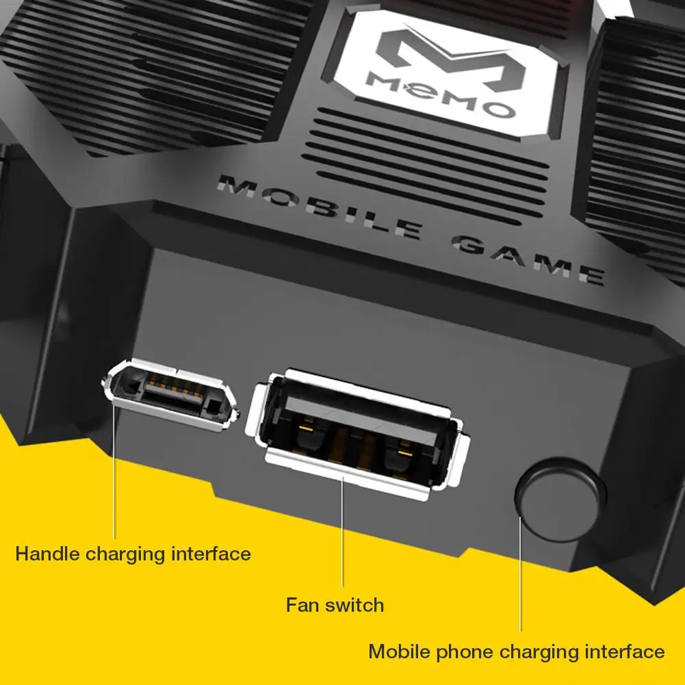  For MEMO New PUBG Helper AK77 Mobile Phone Radiator Water-cooled Fan Six Fingers PUGB Handle Power 